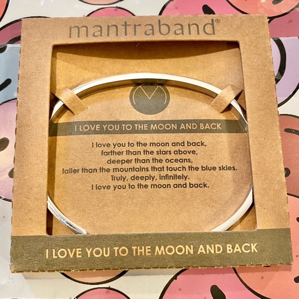 PRICE DROP! NEW Mantra Band Bracelet {I LOVE YOU TO THE MOON AND BACK}